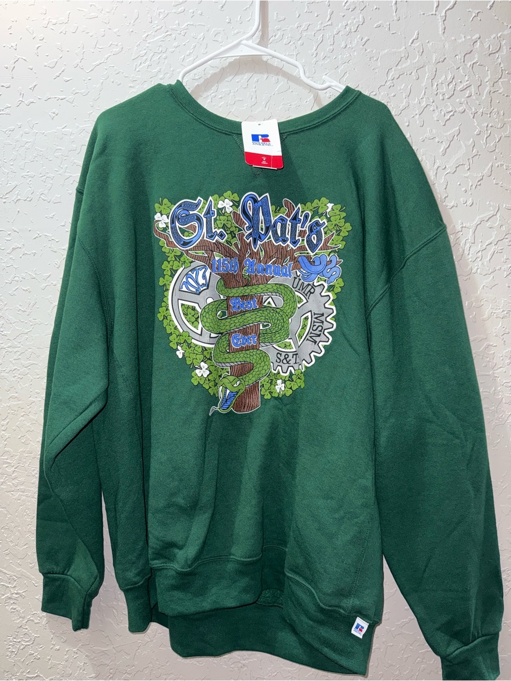 NWT Vintage Style Russell Athletic Missouri S&T 115th St. Pat's Sweatshirt XXL
